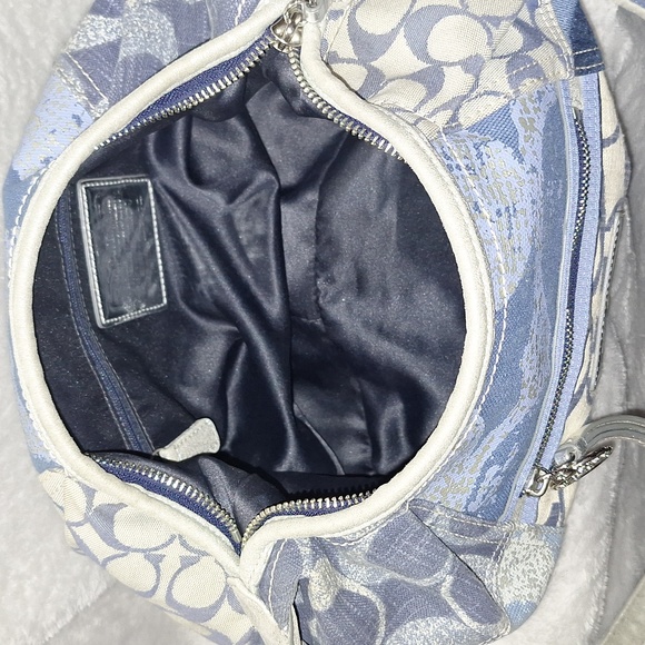 Coach Poppy Denim Patchwork Hobo - Picture 12 of 14